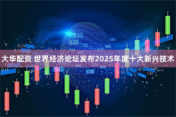 大华配资 世界经济论坛发布2025年度十大新兴技术