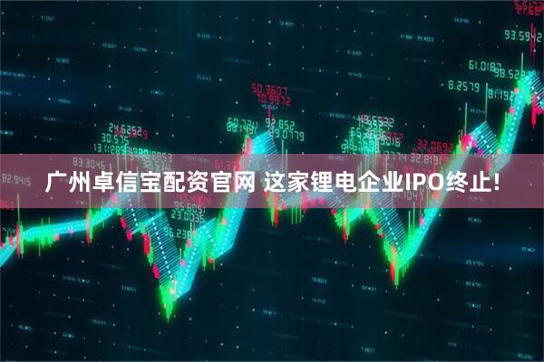 广州卓信宝配资官网 这家锂电企业IPO终止!